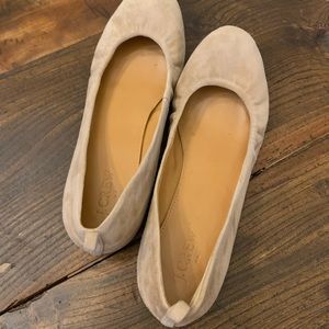 J.Crew suede ballet flats, like new!